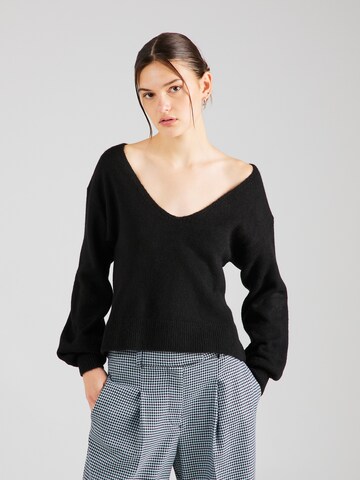 ABOUT YOU Sweater 'Sunny' in Black: front