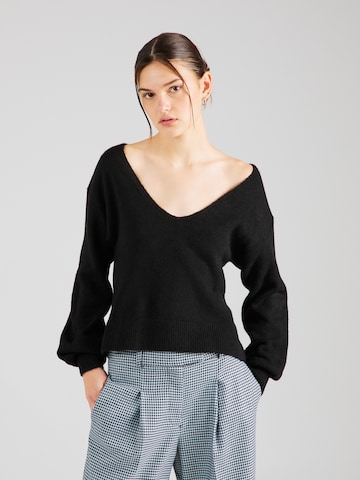 ABOUT YOU Sweater 'Sunny' in Black: front