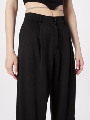 NLY by Nelly Wide leg Pleat-front trousers 'I Love It' in Black