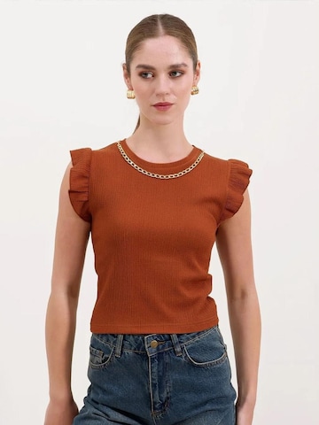 Bigdart Bluse in Braun: Vorderseite