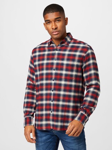 ETERNA Regular fit Button Up Shirt in Red: front