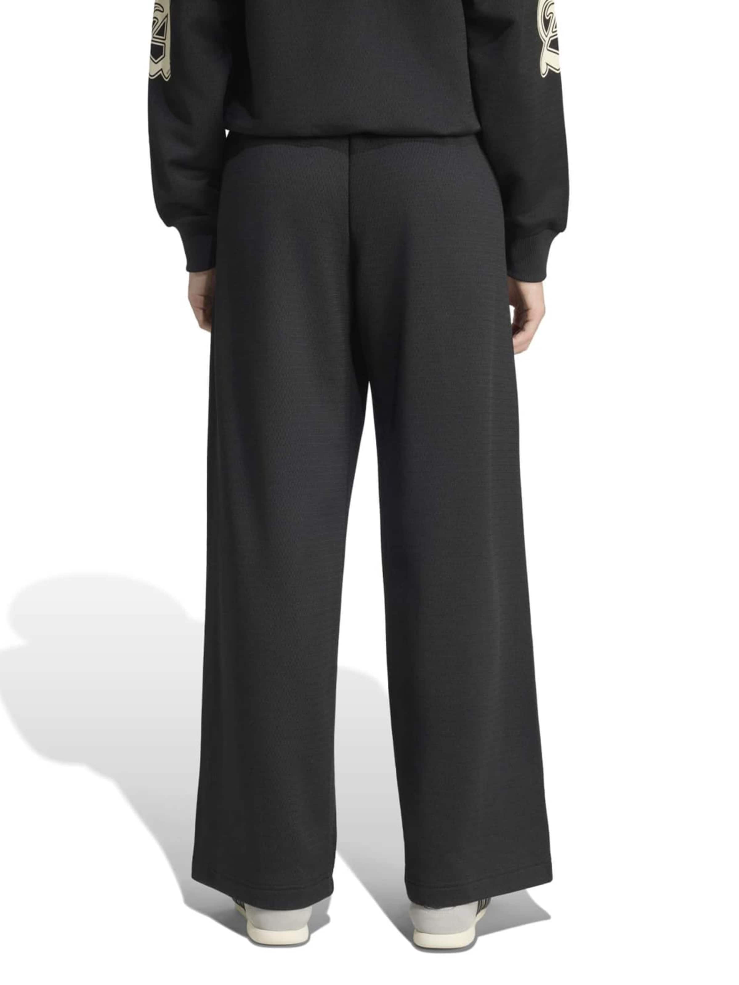 Wide leg Pantaloni sportivi di ADIDAS SPORTSWEAR in nero
