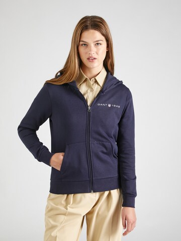 GANT Sweatjacke in Blau: Vorderseite