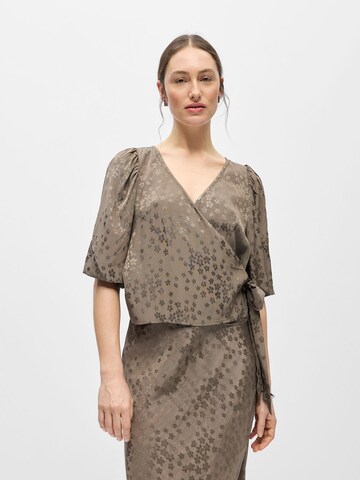 OBJECT Bluse 'OBJBela' in Grau: Vorderseite