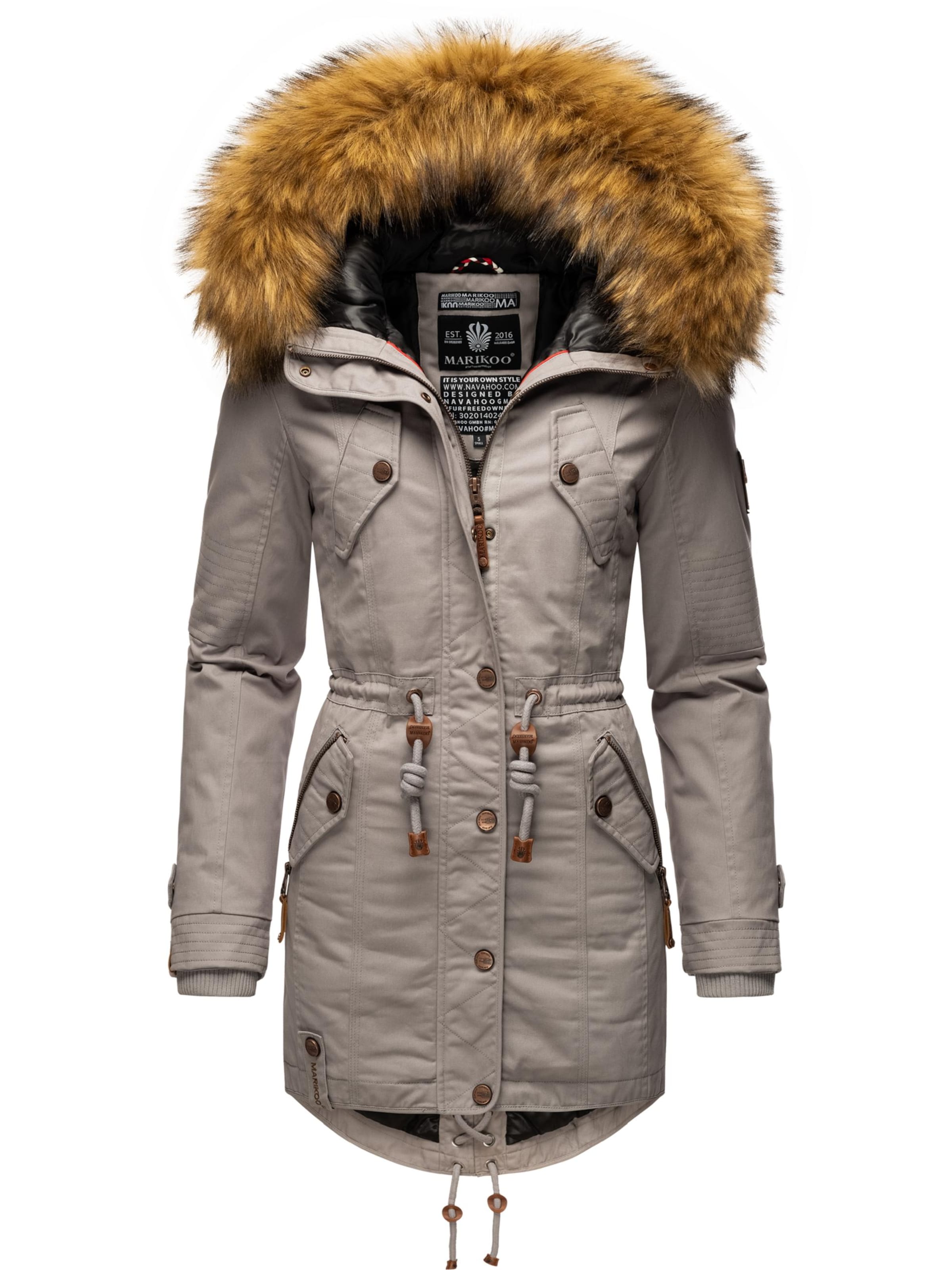 MARIKOO Winter parka 'La Viva' in Grey: front