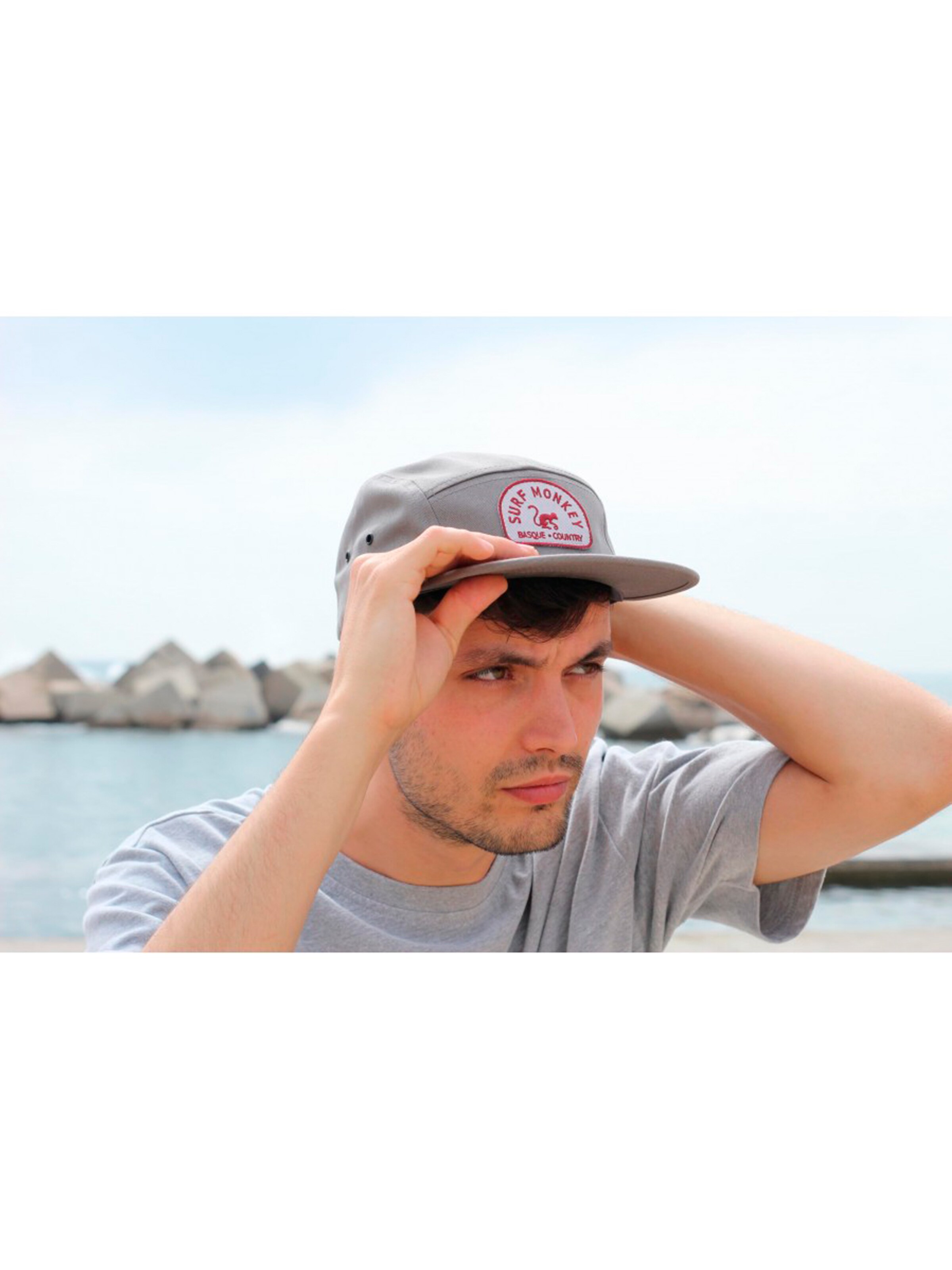 Casquette de sport Surf Monkey en gris