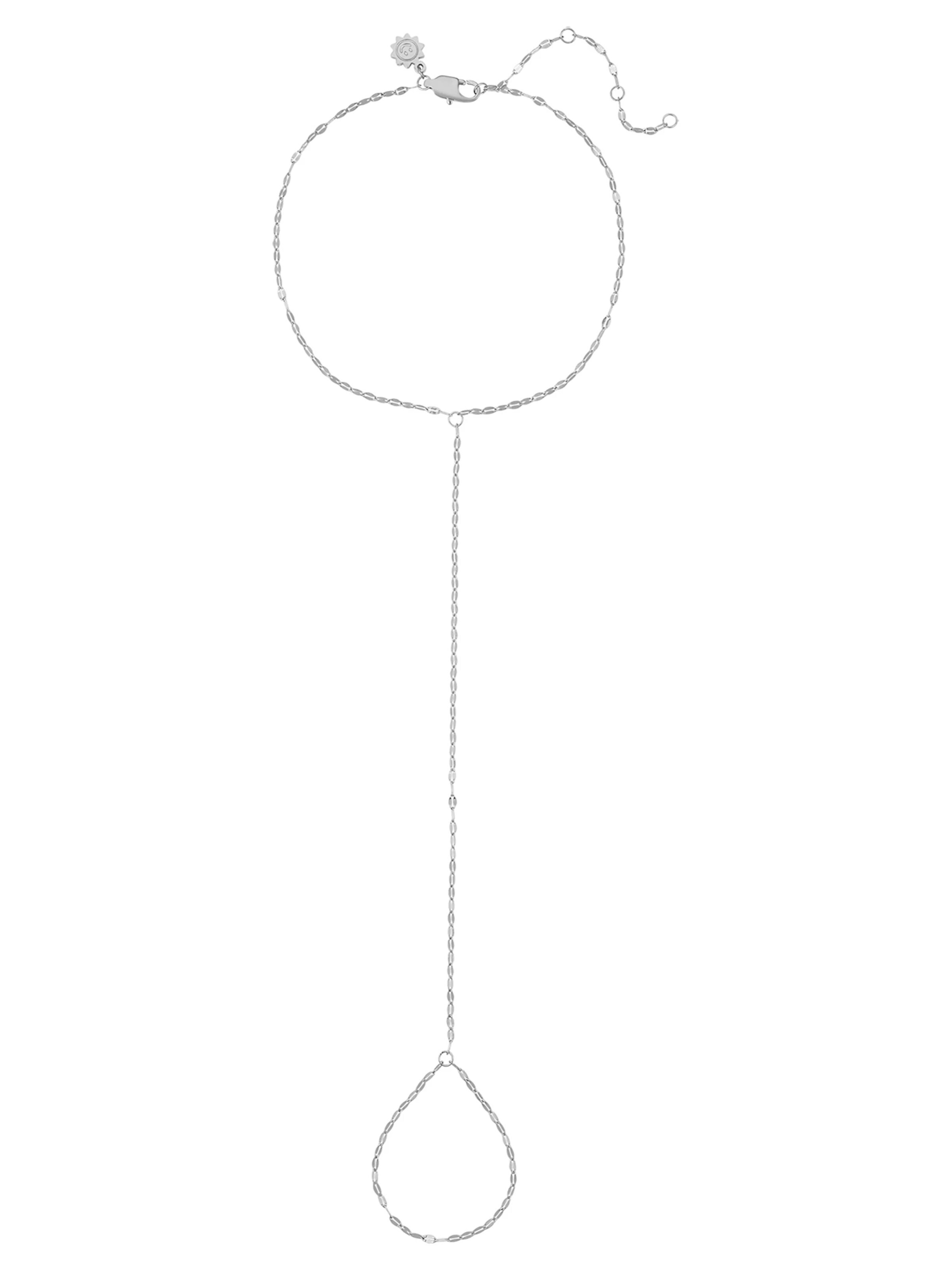 Gioiello per i piedi 'Flattened Rolo Toe Chain' di Hey Happiness in argento