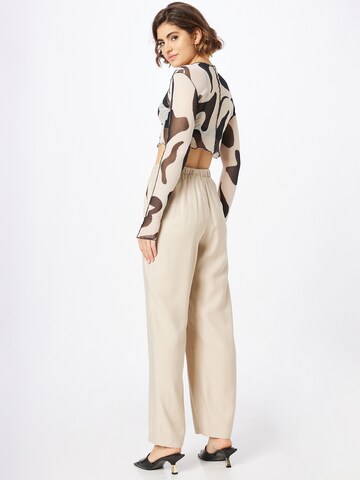 ABOUT YOU Wide leg Broek 'Keela' in Beige