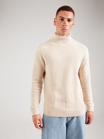 SELECTED HOMME Pullover 'SLHZIG' i beige: forside