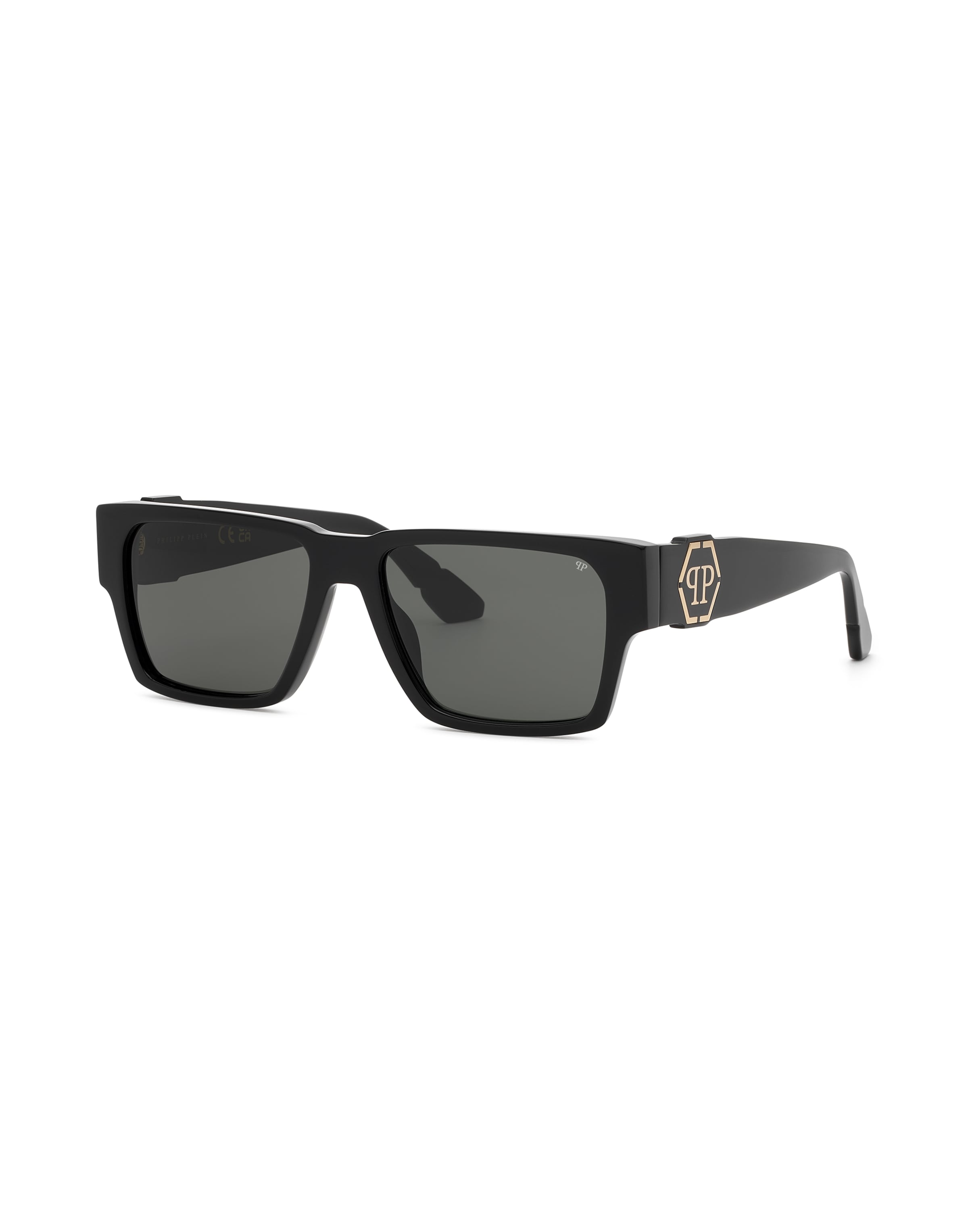 Philipp Plein - Óculos de sol em preto: frente