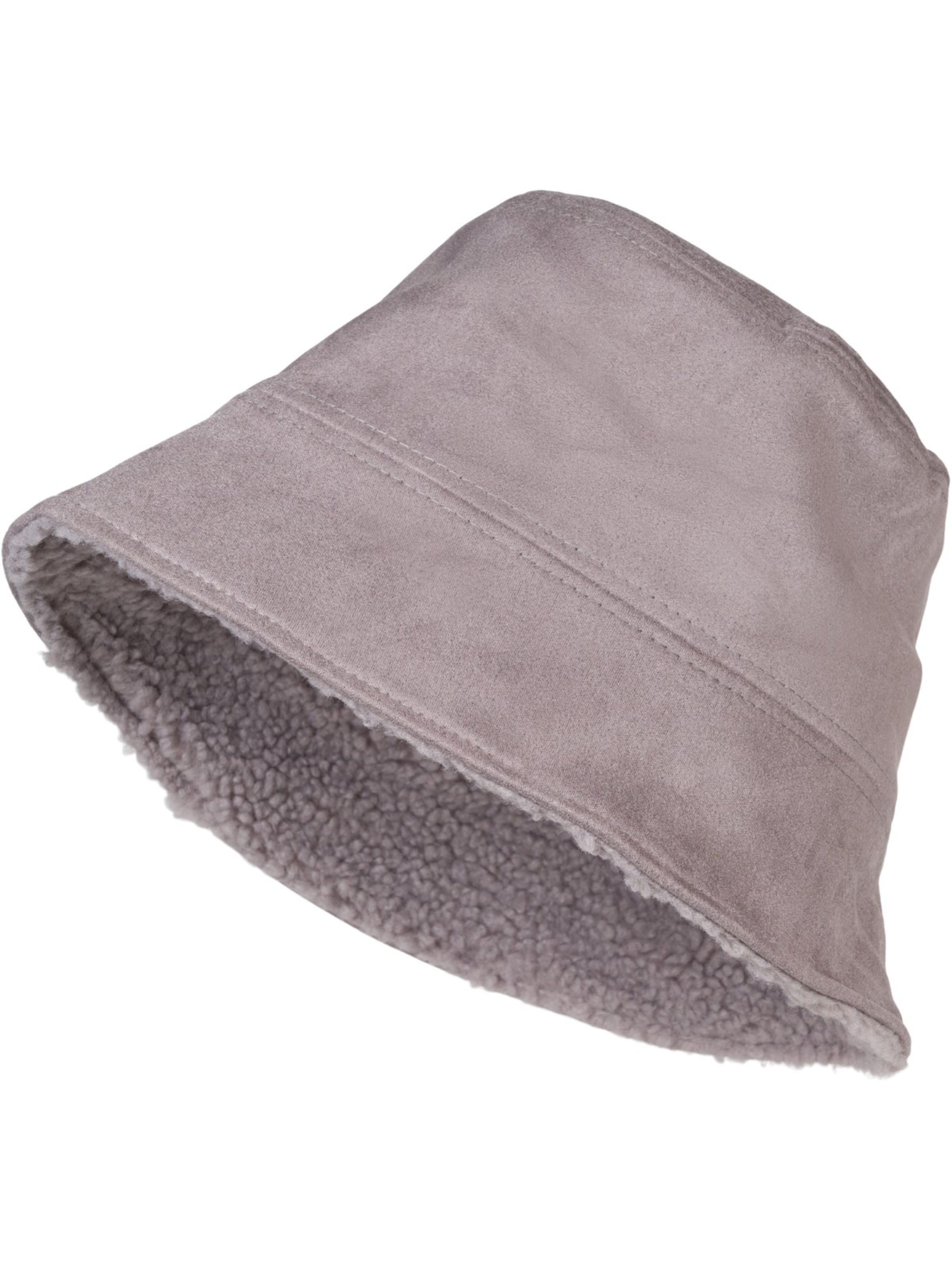 styleBREAKER Hut '2 in 1 Wende Fischerhut Materialmix'‌‌‌‌‌‌‌‌‌ in Grau: Vorderseite