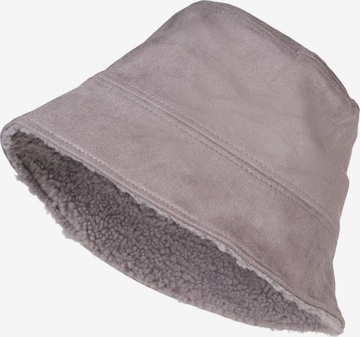styleBREAKER Hut '2 in 1 Wende Fischerhut Materialmix' in Grau: Vorderseite