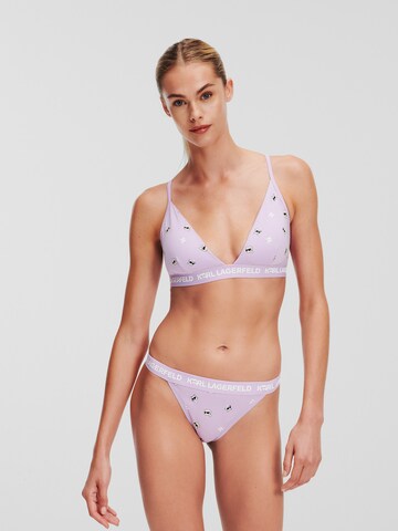 Karl Lagerfeld Stringi 'Ikonik Thong' w kolorze fioletowy