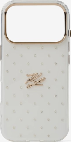 Custodia per smartphone di Karl Lagerfeld in bianco: frontale