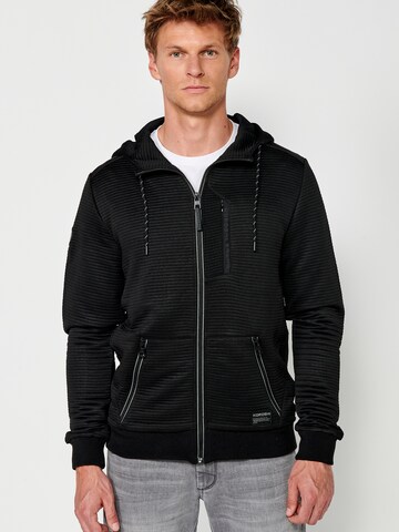 KOROSHI Sweatjacke in Schwarz