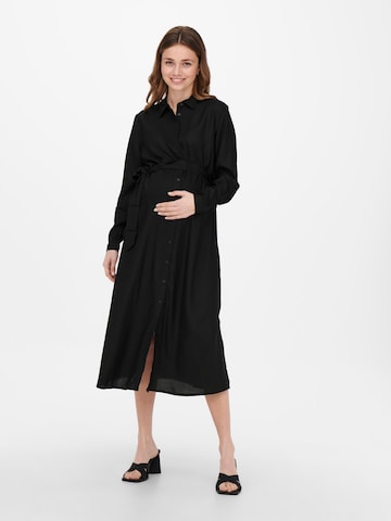 Only Maternity Shirt Dress 'Mama' in Black