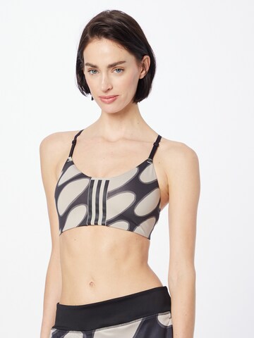 Bustier Soutien-gorge de sport 'Marimekko Aeroimpact Light-Support' ADIDAS SPORTSWEAR en noir : devant