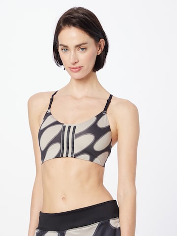 ADIDAS SPORTSWEAR Bralette Sports bra 'Marimekko Aeroimpact Light-Support' in Black: front