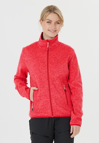 Whistler Athletic Fleece Jacket 'SAMANI' in Red: front
