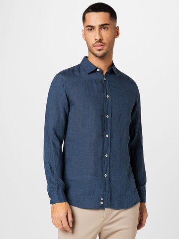 UNITED COLORS OF BENETTON Regular fit Button Up Shirt in Blue: front