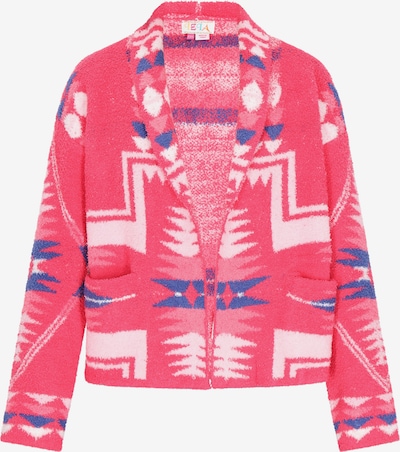 Geacă tricotată IZIA pe albastru / fucsia / alb, Vizualizare produs