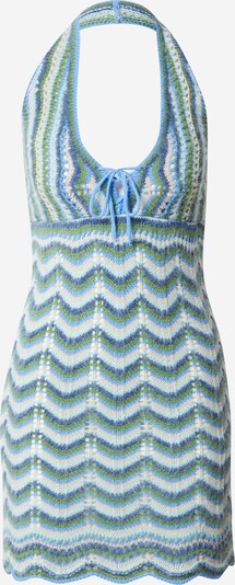 BDG Urban Outfitters Kootud kleit sinine / helesinine / roheline / valge, Tootevaade
