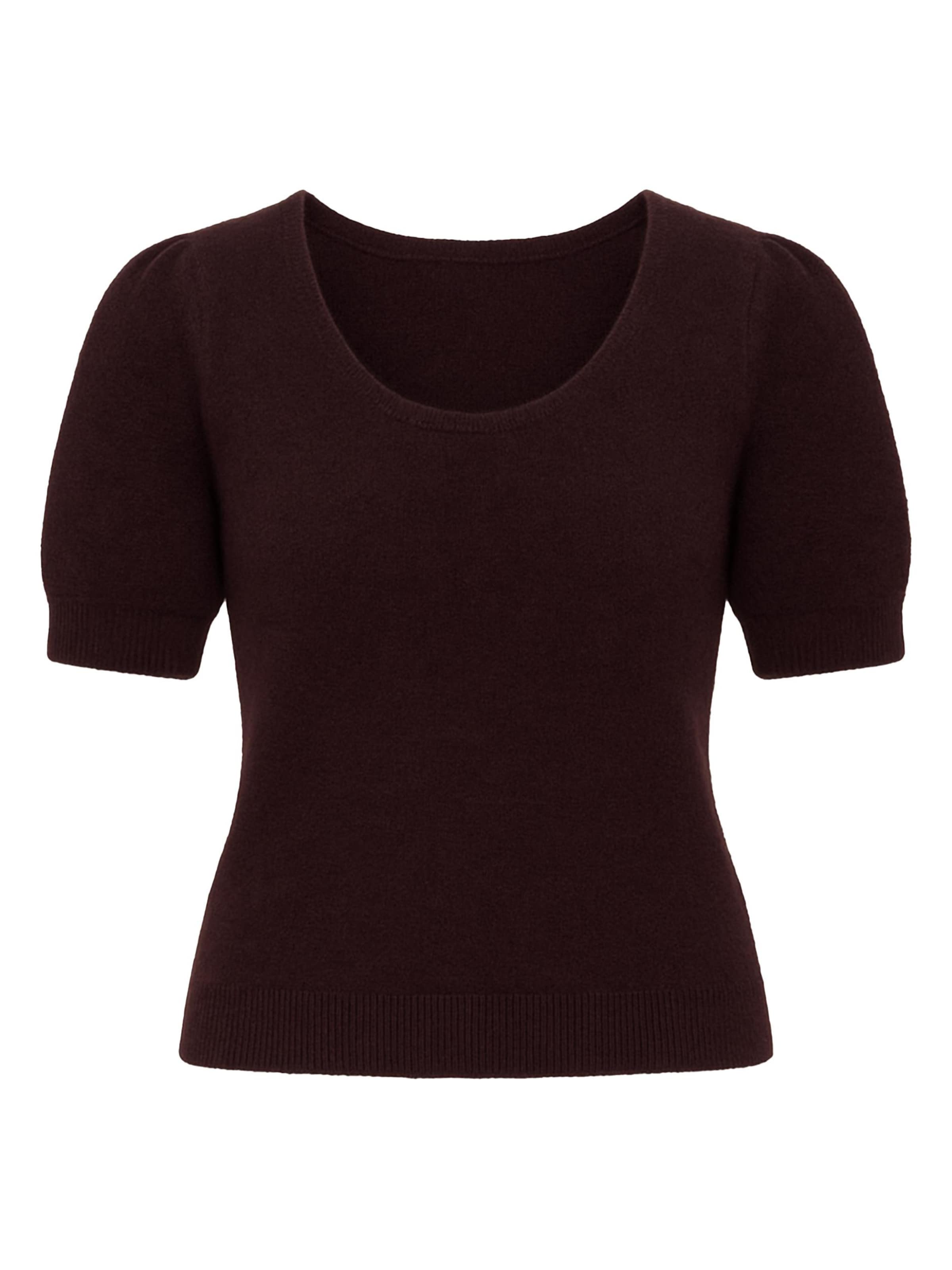 SASSYCLASSY Knitted top in Brown: front