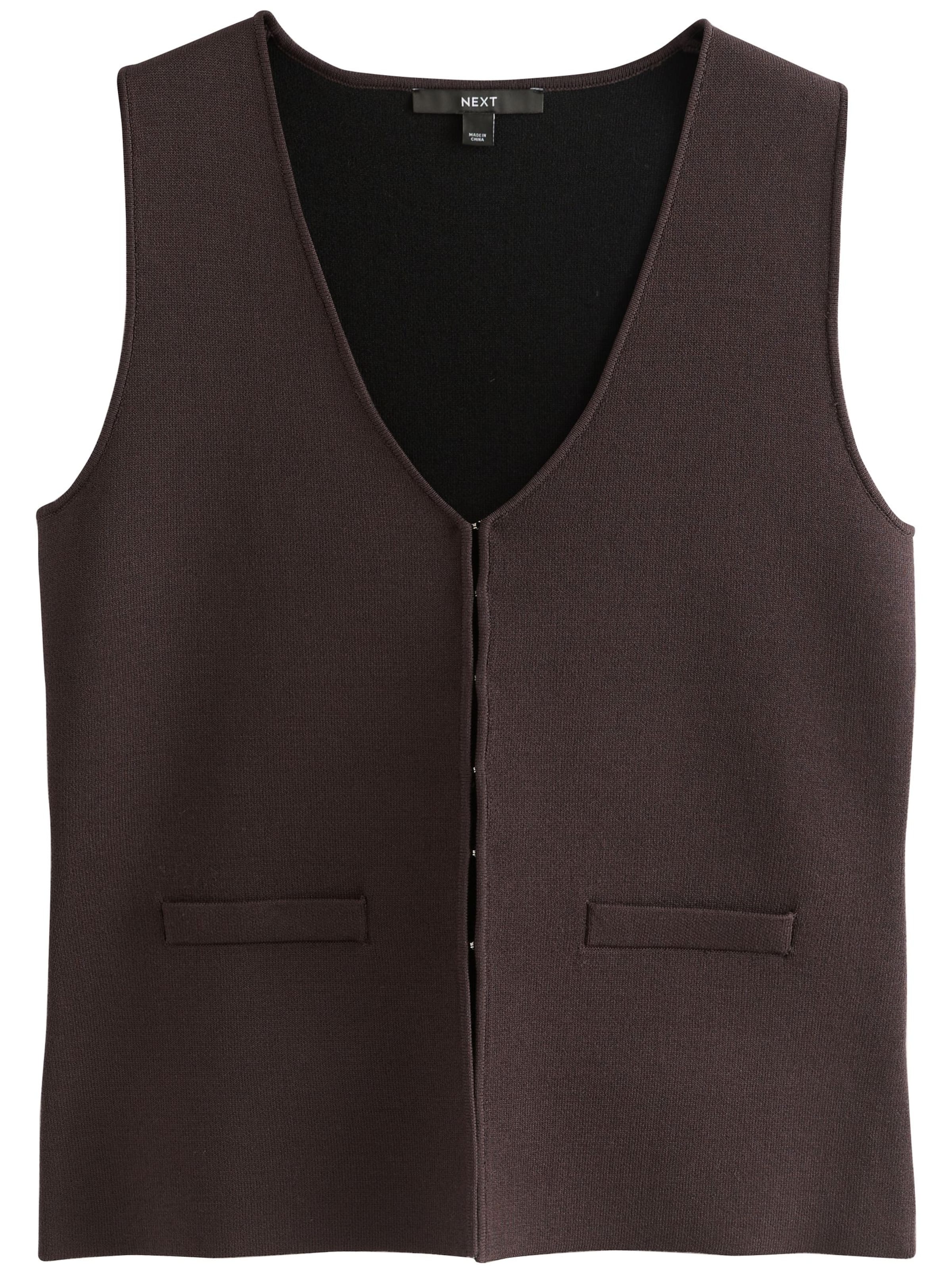 Next Γιλέκο σε καφέ: μπροστά