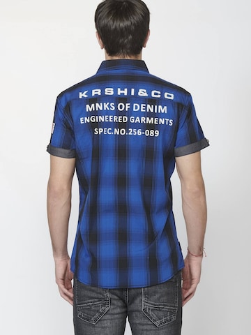 KOROSHI Regular fit Overhemd in Blauw