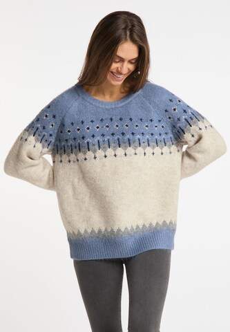 Pull-over usha BLUE LABEL en bleu : devant