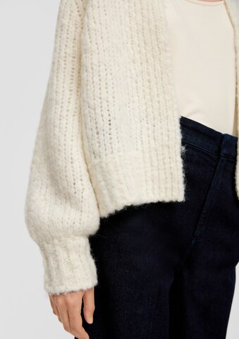 s.Oliver BLACK LABEL Knit cardigan in White