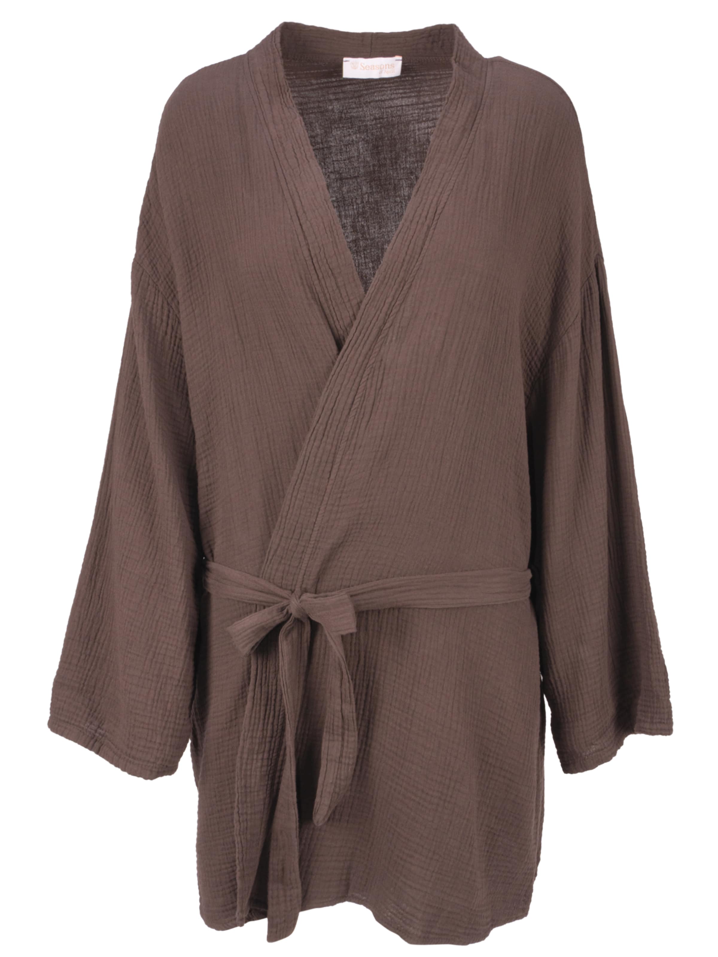 Kimono 'Kehlani' Seasons of April en marron : devant