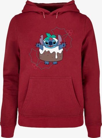 ABSOLUTE CULT Sweatshirt 'Lilo And Stitch - Pudding Holly' in Rood: voorkant