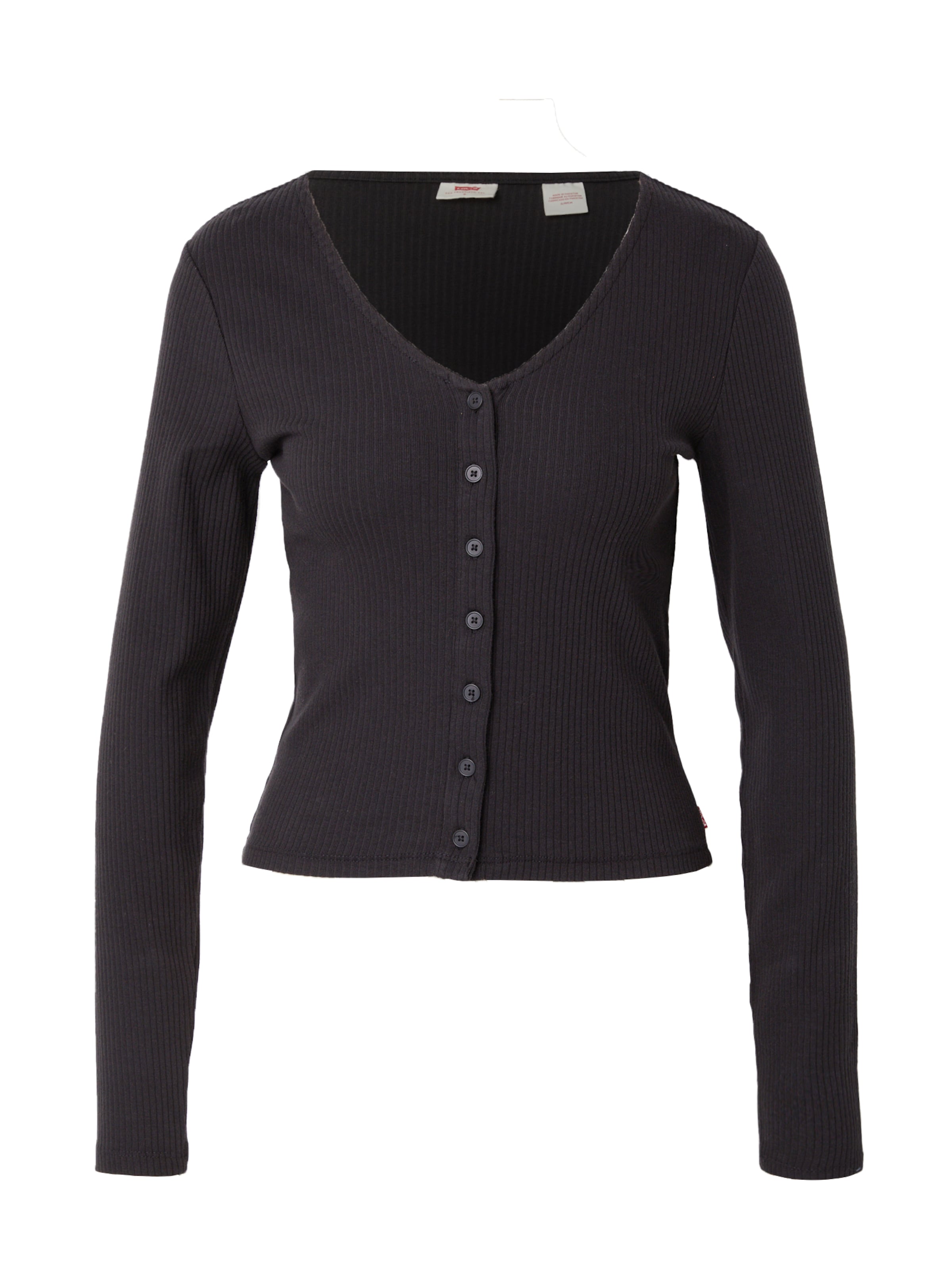 LEVI'S ® Knit cardigan 'Muse Long-Sleeve Tee' in Black: front