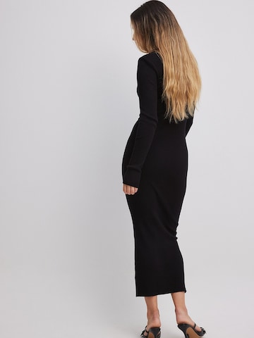 NA-KD Strickkleid in Schwarz