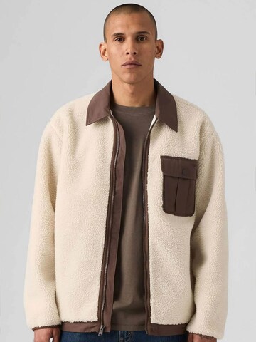 LEVI'S ® Fleece jacket in Beige: front