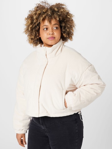 Veste mi-saison Missguided Plus en beige : devant