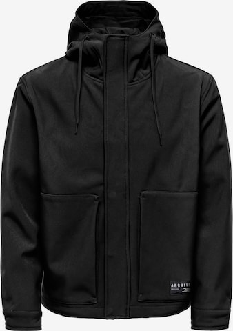 Only & Sons Übergangsjacke in Schwarz: predná strana