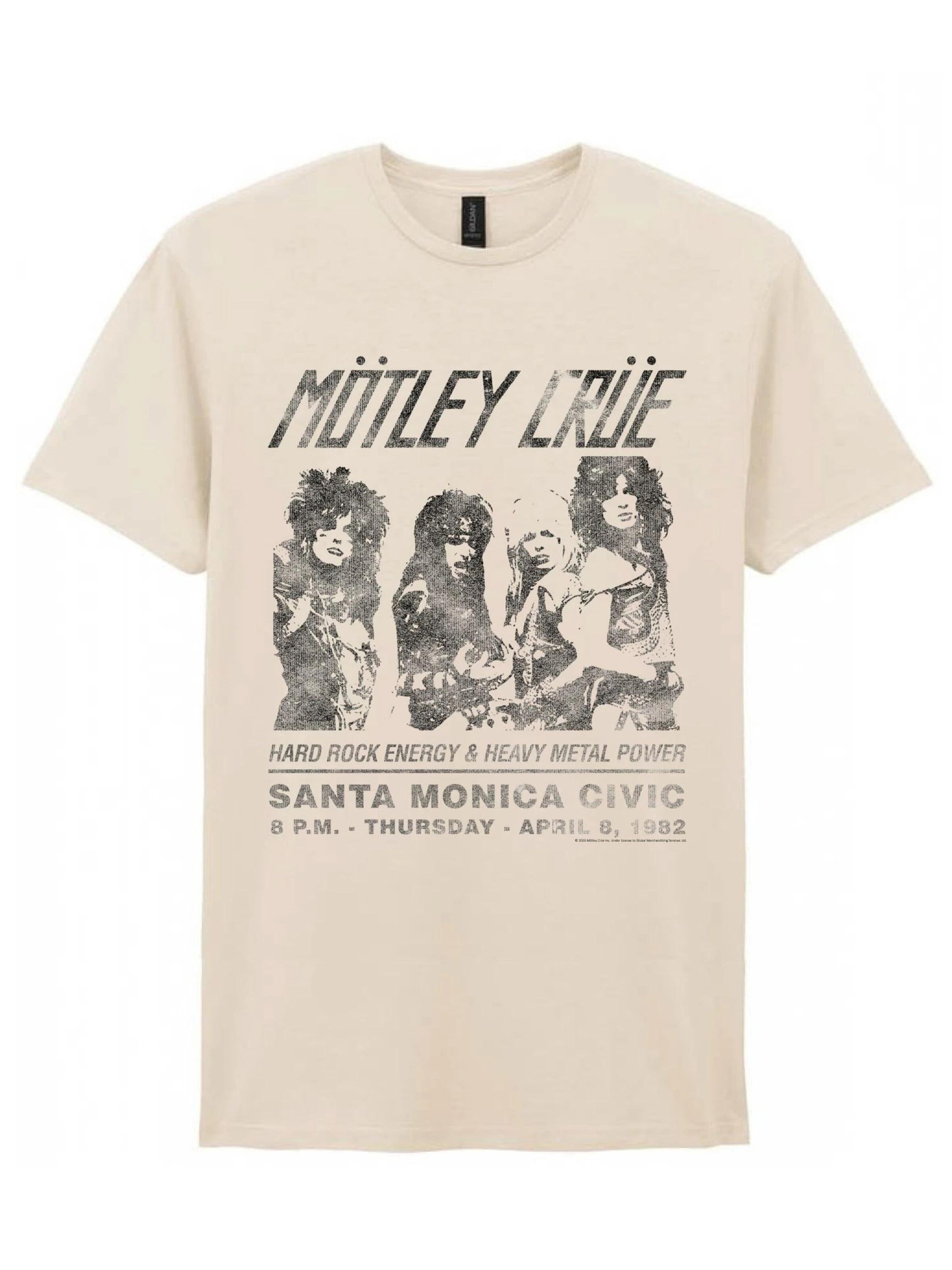 Mötley Crue Shirt 'Mötley Crue Santa Monica Civic T-Shirt' in White: front