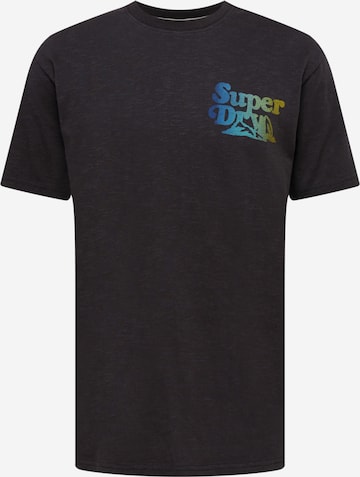 Superdry Shirt 'Cali' in Zwart: voorkant