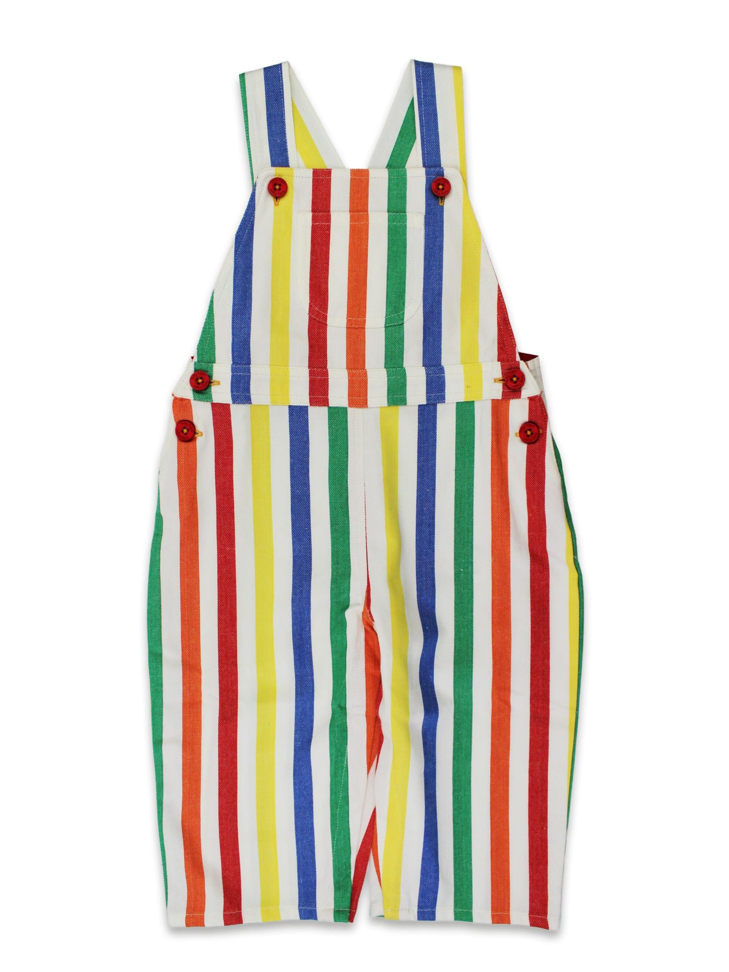 Toby Tiger Regular Overalls in White: front