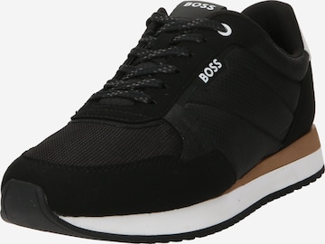 BOSS - Zapatillas deportivas bajas 'Kai' en negro: frente