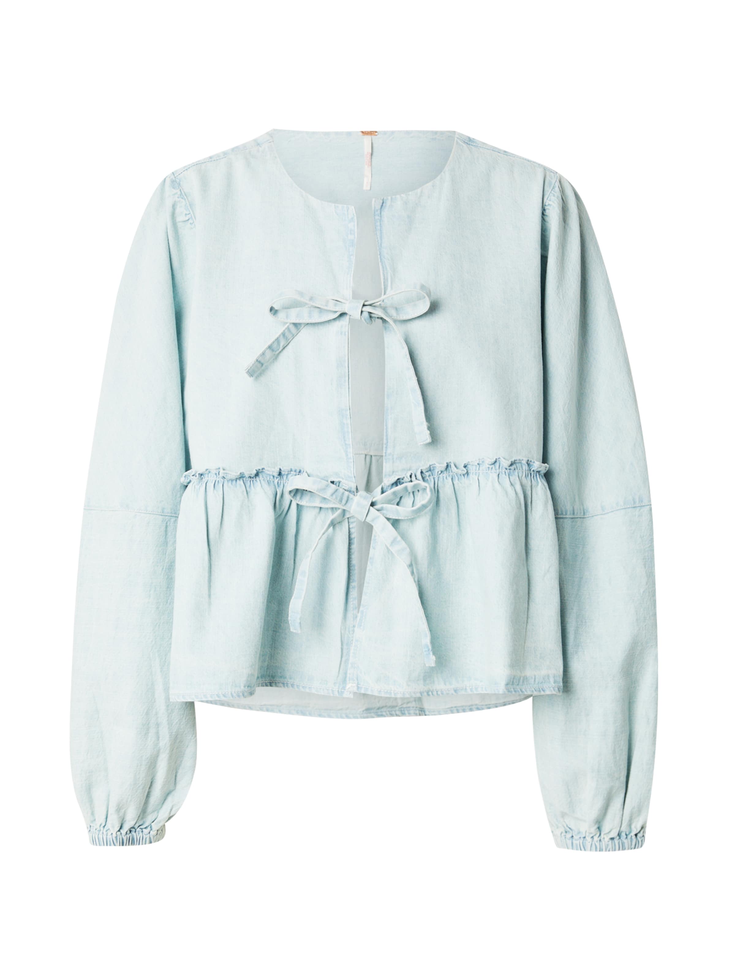 Free People Блуза в синьо: отпред