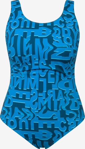 Ulla Popken Swimsuit in Blue: front