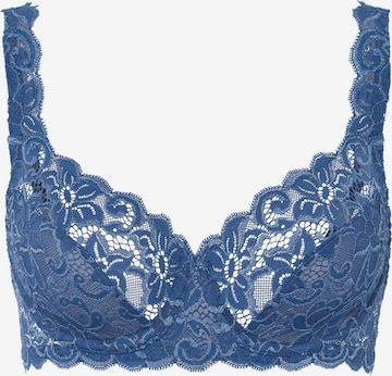 Hanro Bra ' Moments ' in Blue: front