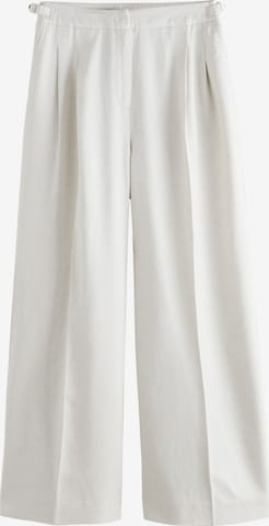 NextWide Leg/ Široke nogavice Hlače s naborima - bijela boja: prednji dio