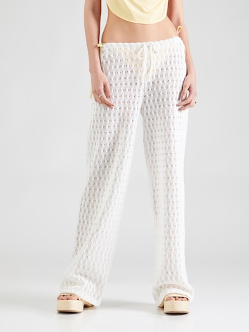 Wide Leg Pantalon 'Lucia' millane en blanc : devant