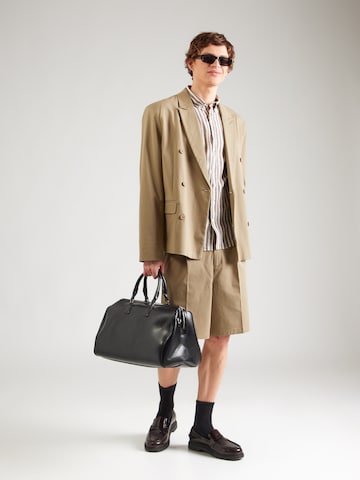 Slim fit Camicia di Lindbergh in marrone