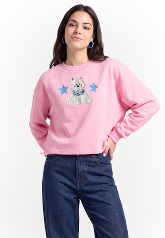 Sweat-shirt MYMO en rose : devant
