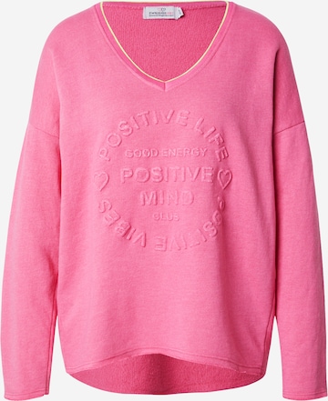 rožinė Zwillingsherz Marškinėliai 'Positive Mind Kante': priekis